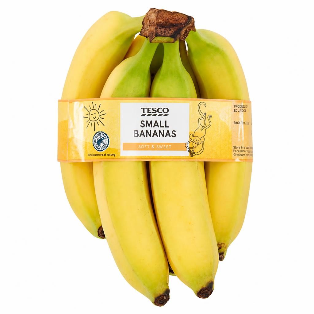 Tesco Small Bananas 6 Pack