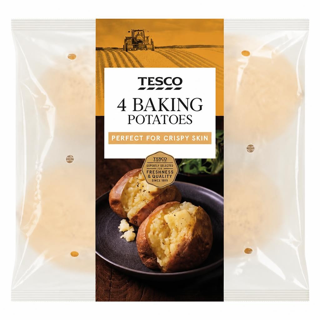 Tesco Baking Potatoes 4 Pack