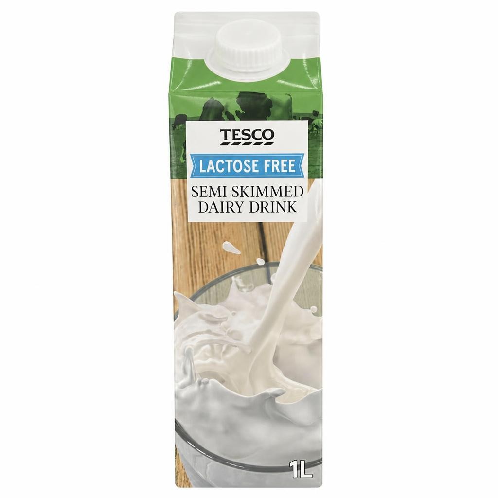 Tesco Lactose Free Semi Skimmed Dairy Drink 1Ltr