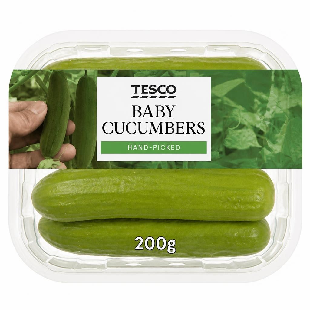Tesco Baby Cucumbers 200G
