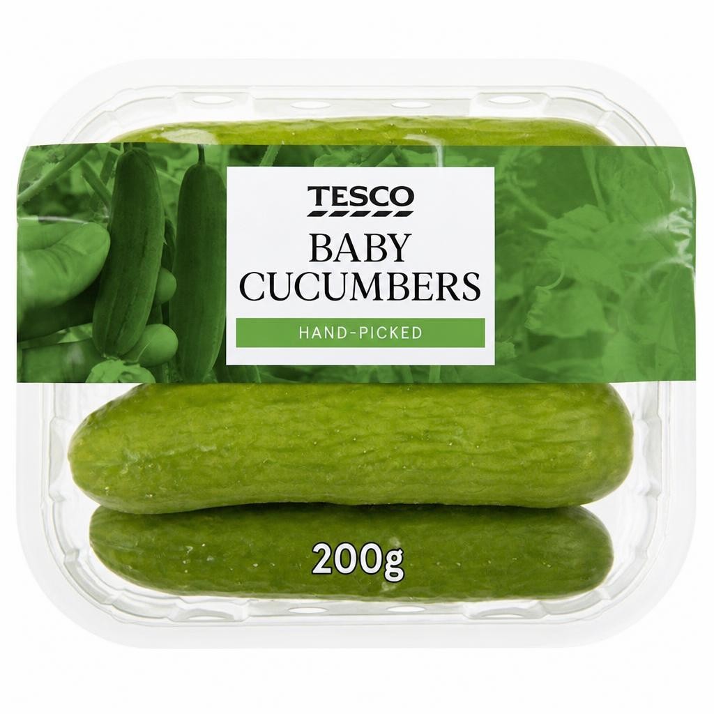 Tesco Baby Cucumbers 200G