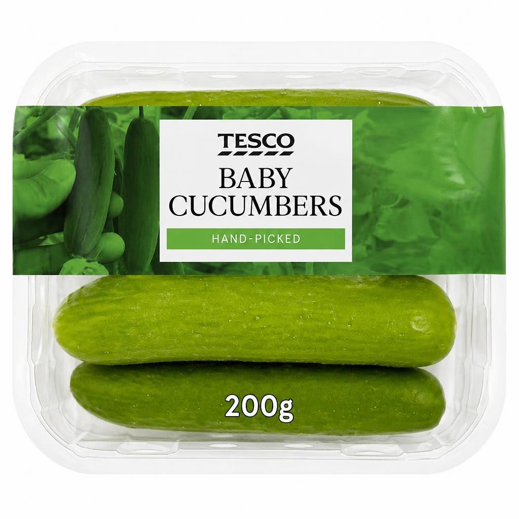 Tesco Baby Cucumbers 200G