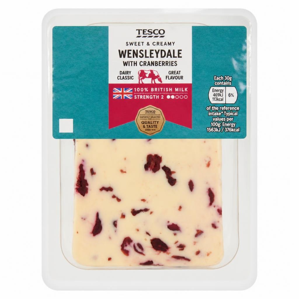 Tesco Wensleydale Cheese with Cranberries 200g