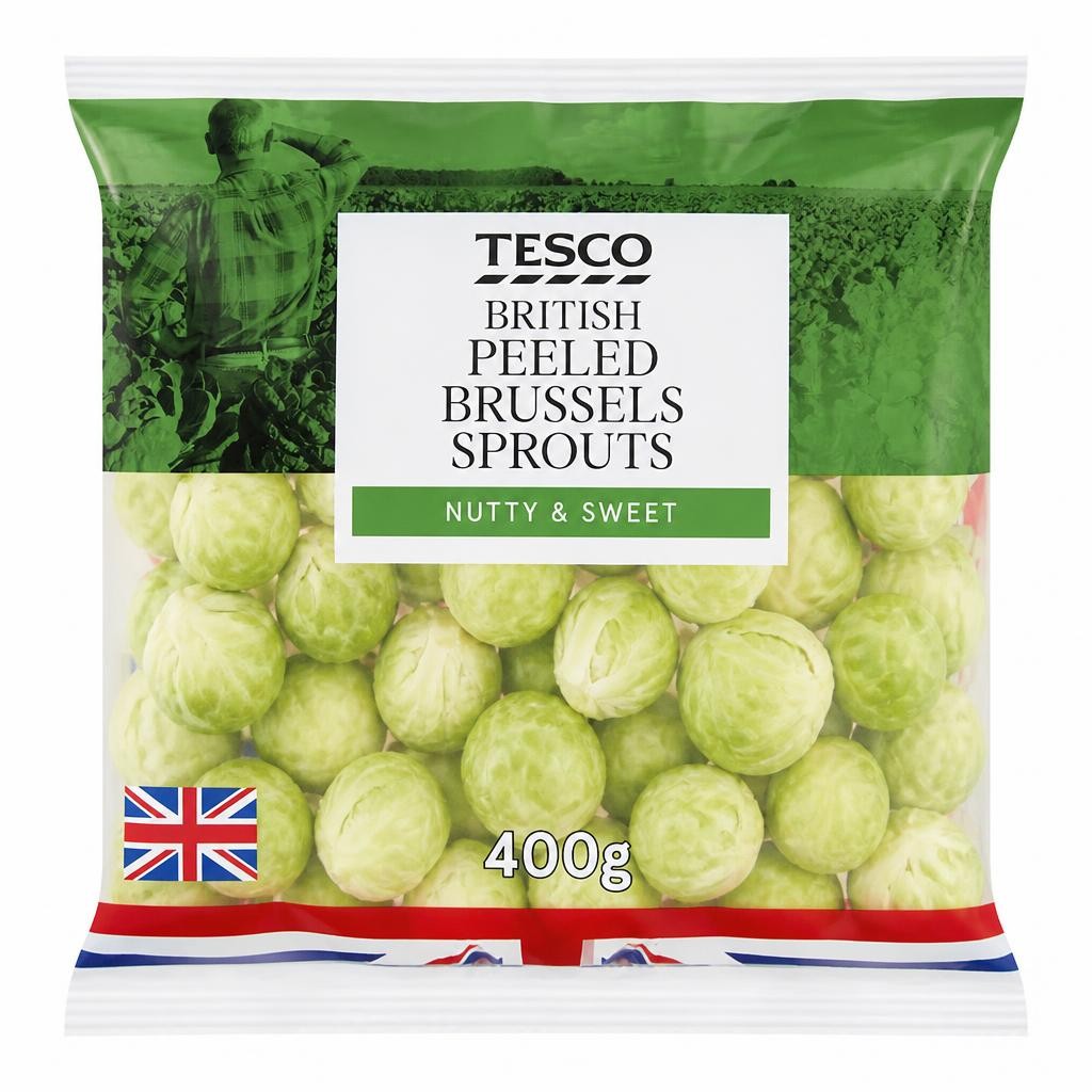 Tesco Peeled Brussels Sprouts 400G