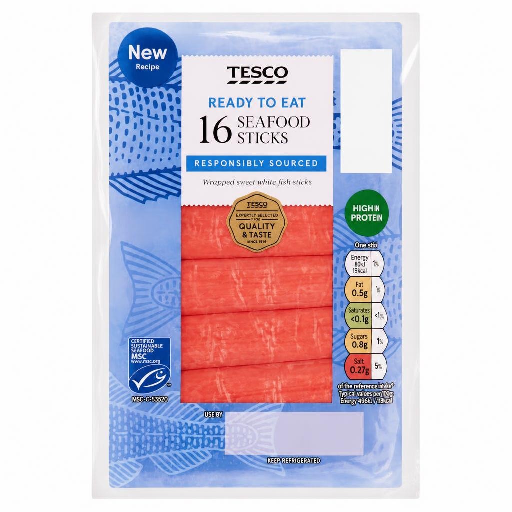 Tesco 16 Seafood Sticks 250G