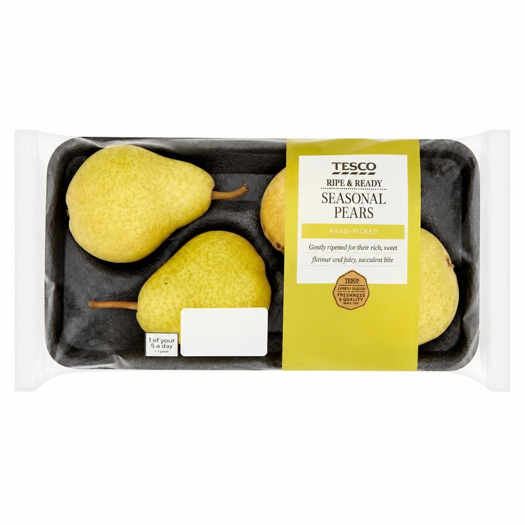 Tesco Ready To Eat Seasonal Pears 4Pack 550G