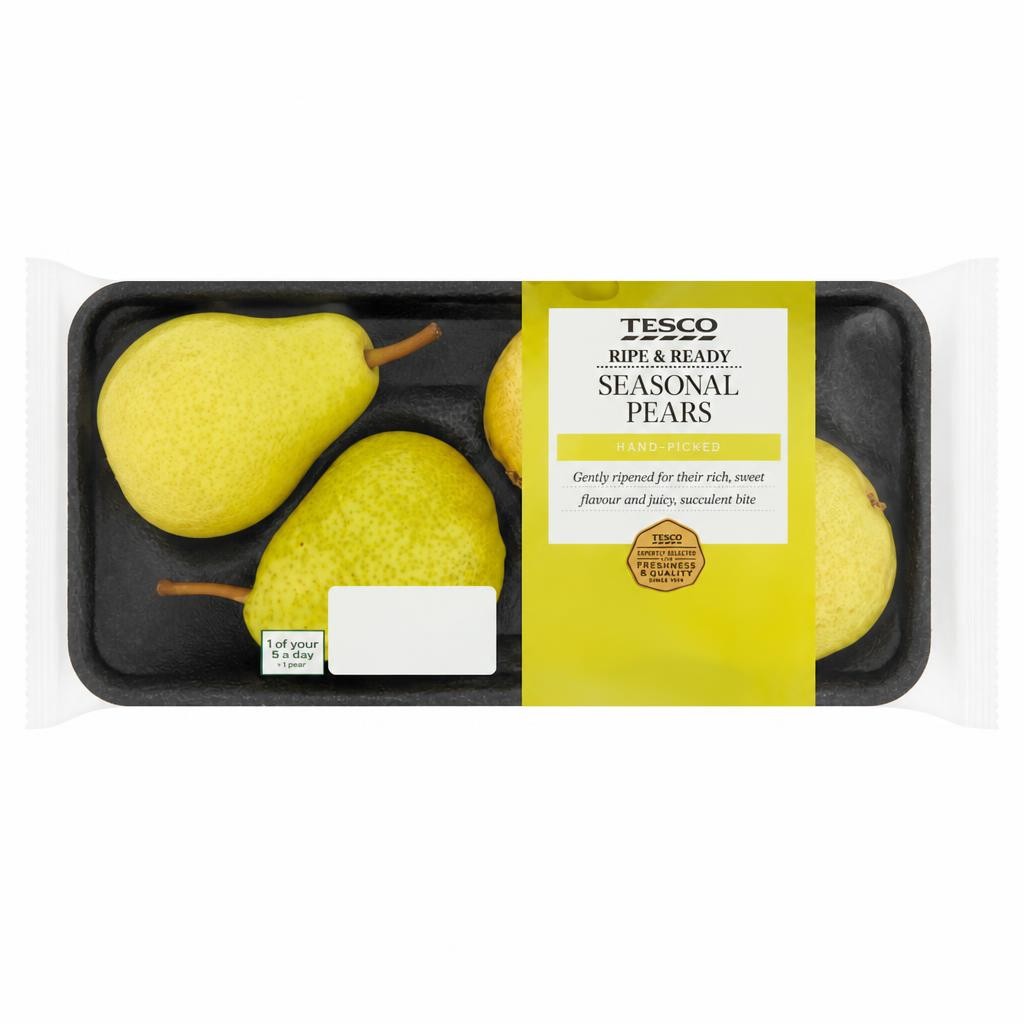 Tesco Ready To Eat Seasonal Pears 4Pack 550G