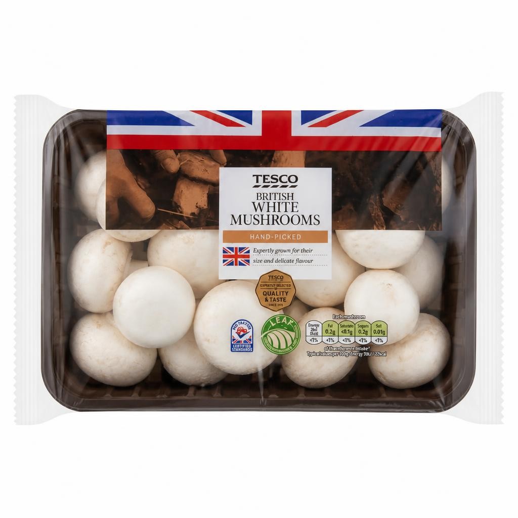 Tesco Family Pack Mushrooms 625G