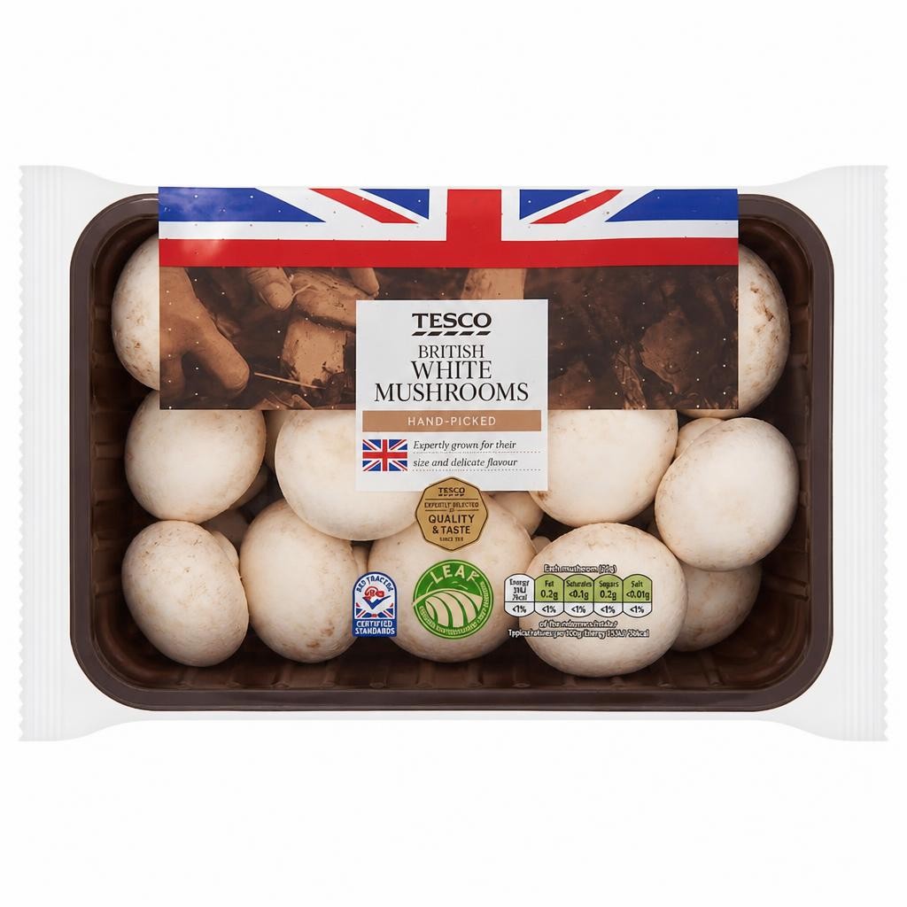 Tesco Family Pack Mushrooms 625G