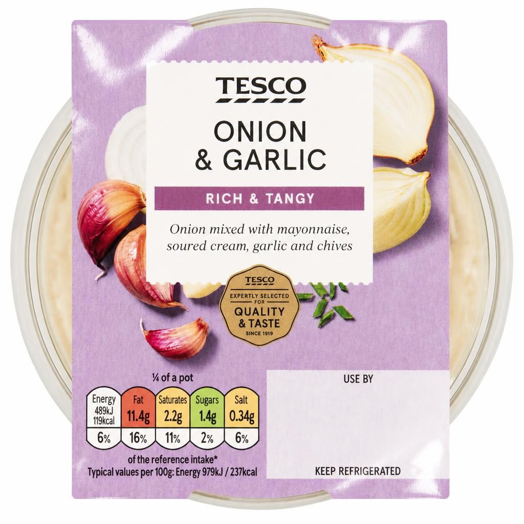 Tesco Onion & Garlic Dip 200G