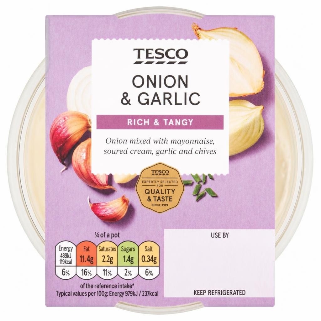 Tesco Onion & Garlic Dip 200G