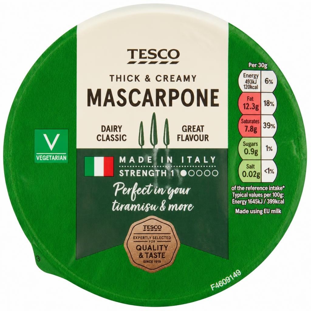 Tesco Mascarpone Cheese 250 G