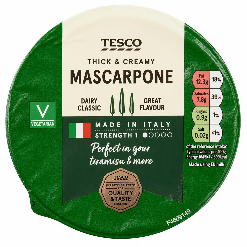 Tesco Mascarpone Cheese 250 G