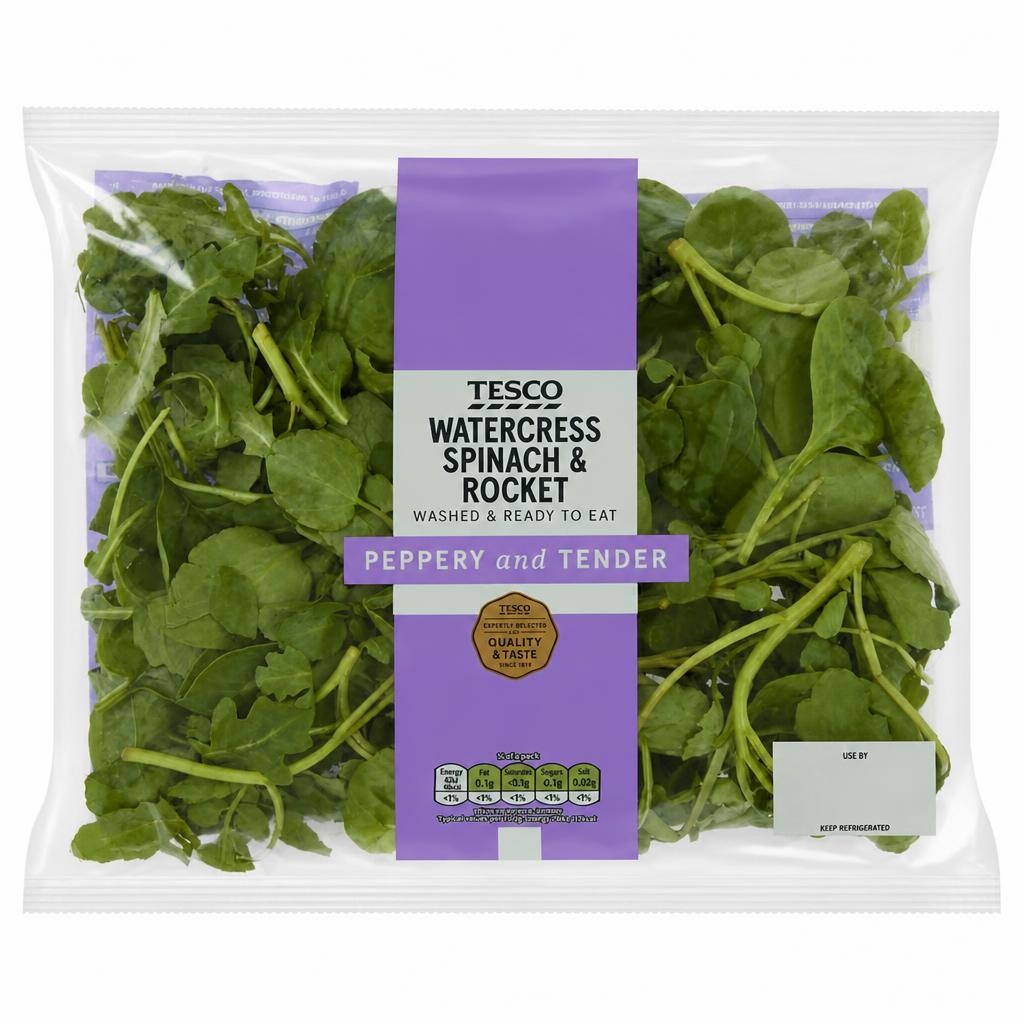 Tesco Watercress, Spinach & Rocket 80g