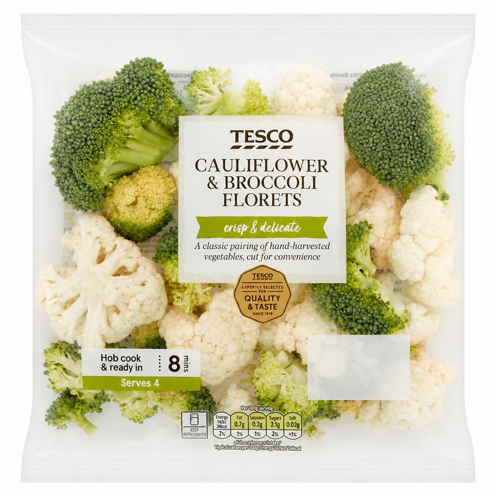 Tesco Cauliflower & Broccoli Florets 400G (M)