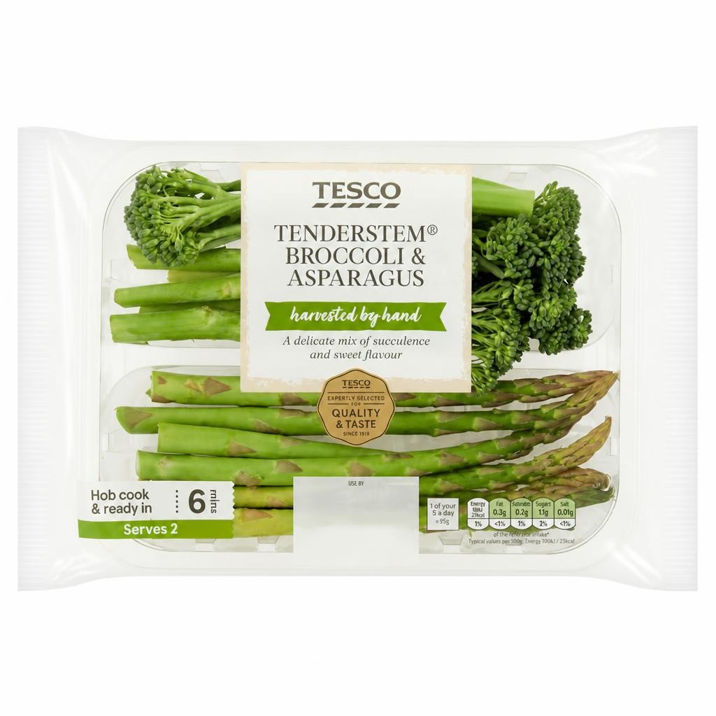 Tesco Asparagus & Tenderstem Broccoli 190G