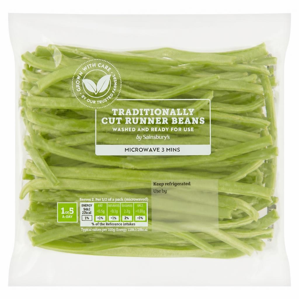 Sainsbury's Traditionally Sliced Runner Beans 160g