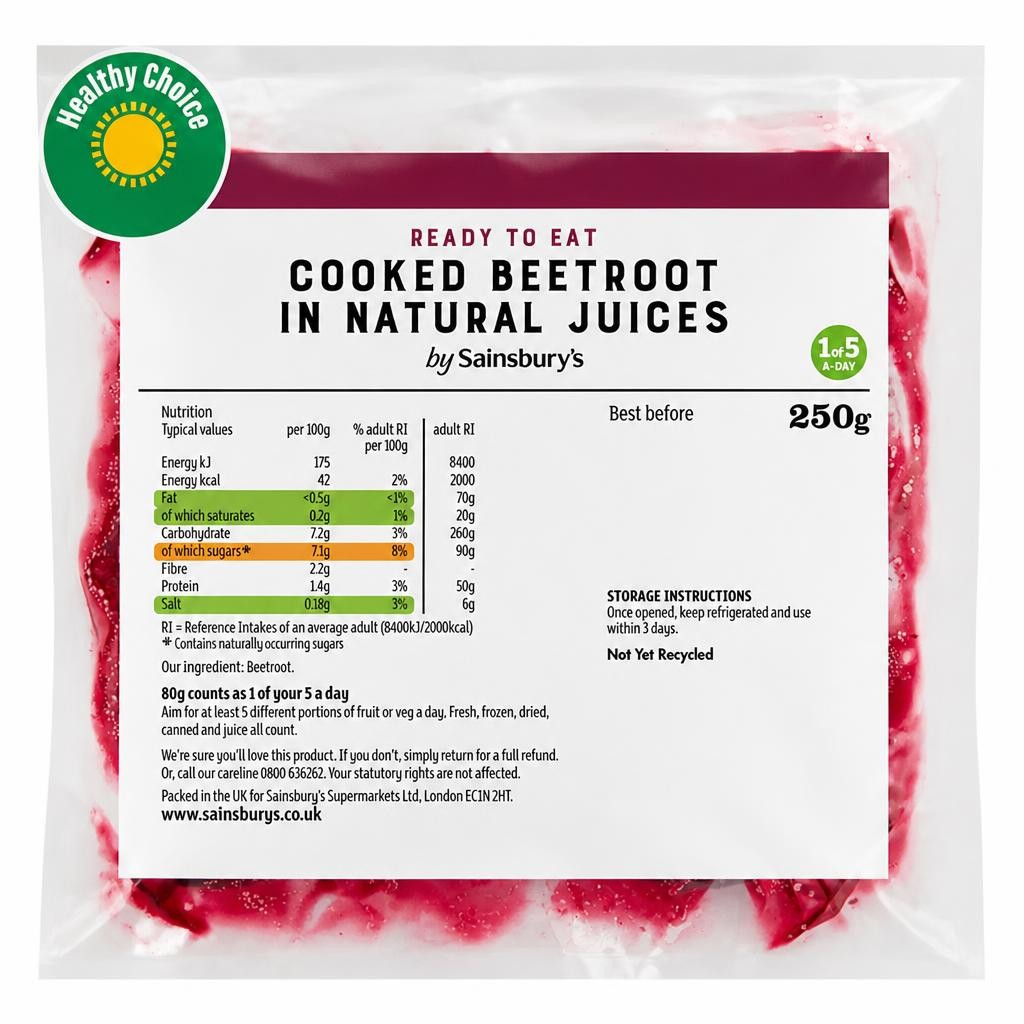 Sainsbury's Beetroot Vacuum Pack 250g