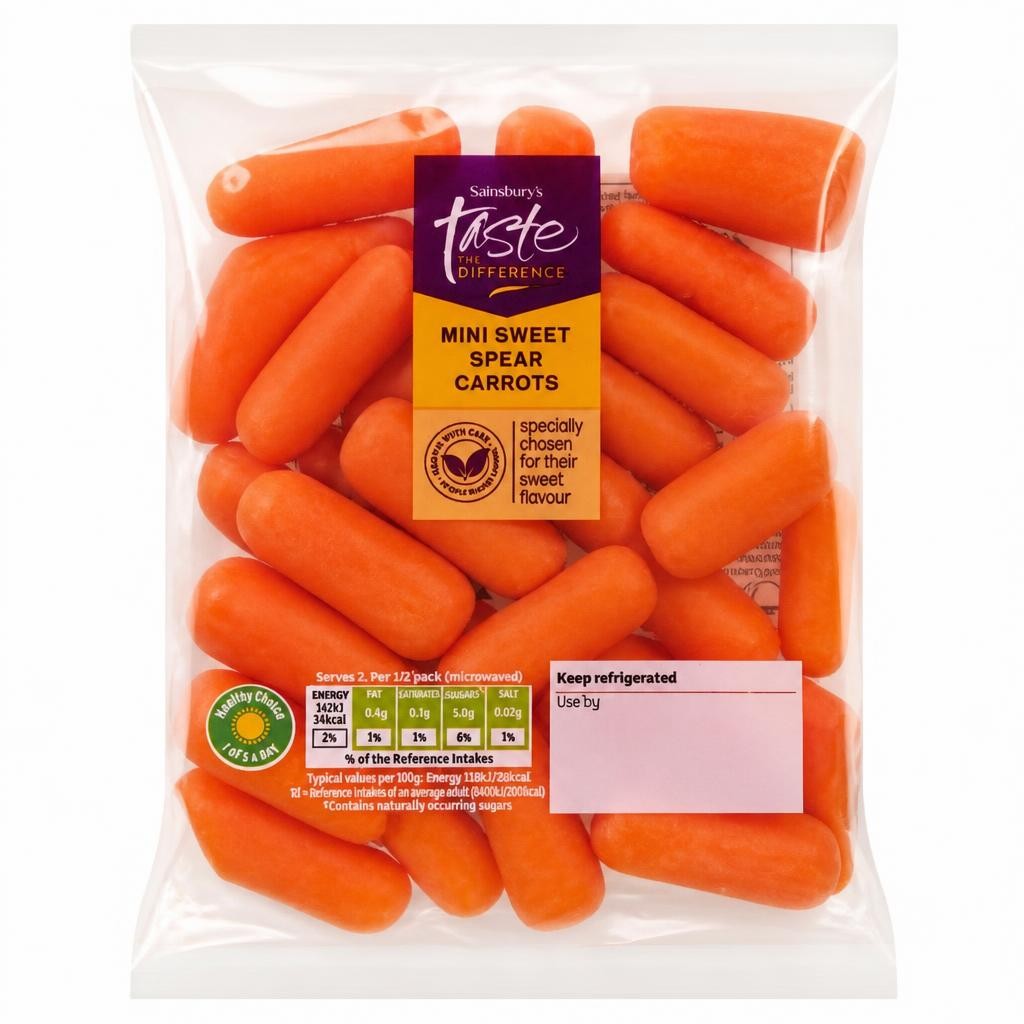 Sainsbury's 240g British Prepared Mini Carrots