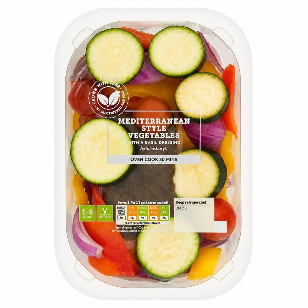 Sainsbury's Ready To Roast Mediterranean Style Vegetables 400g (Serves 2)