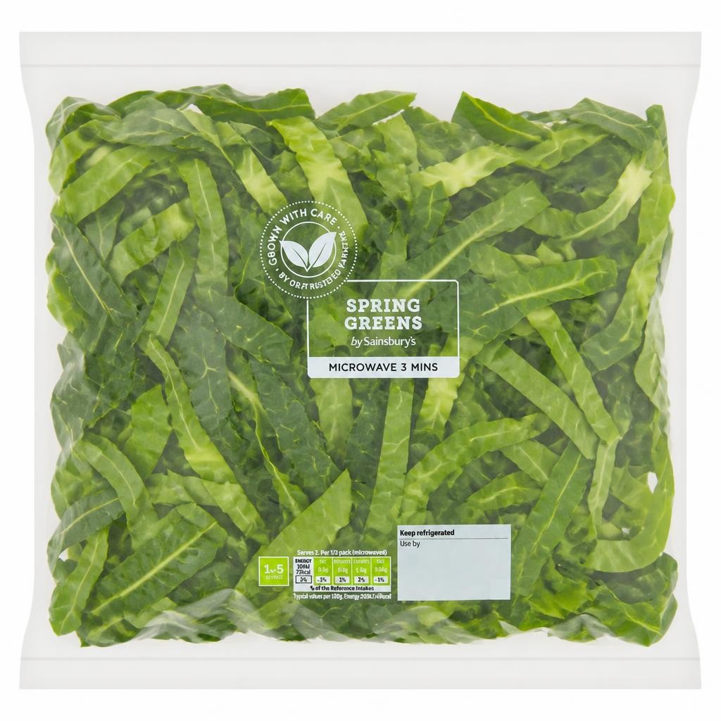Sainsbury's Ready Prepared Spring Greens 200g