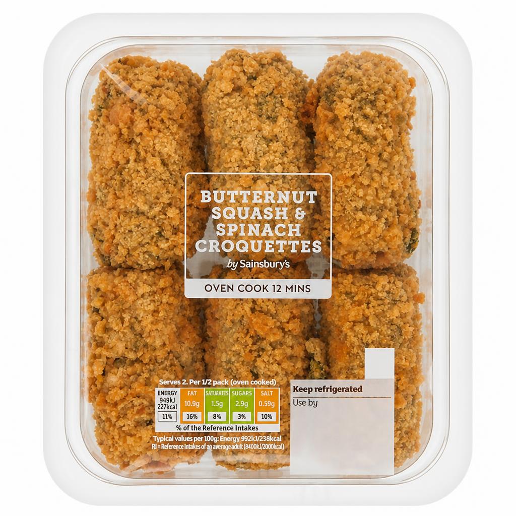 Sainsbury's Butternut Squash & Spinach Croquettes 225g