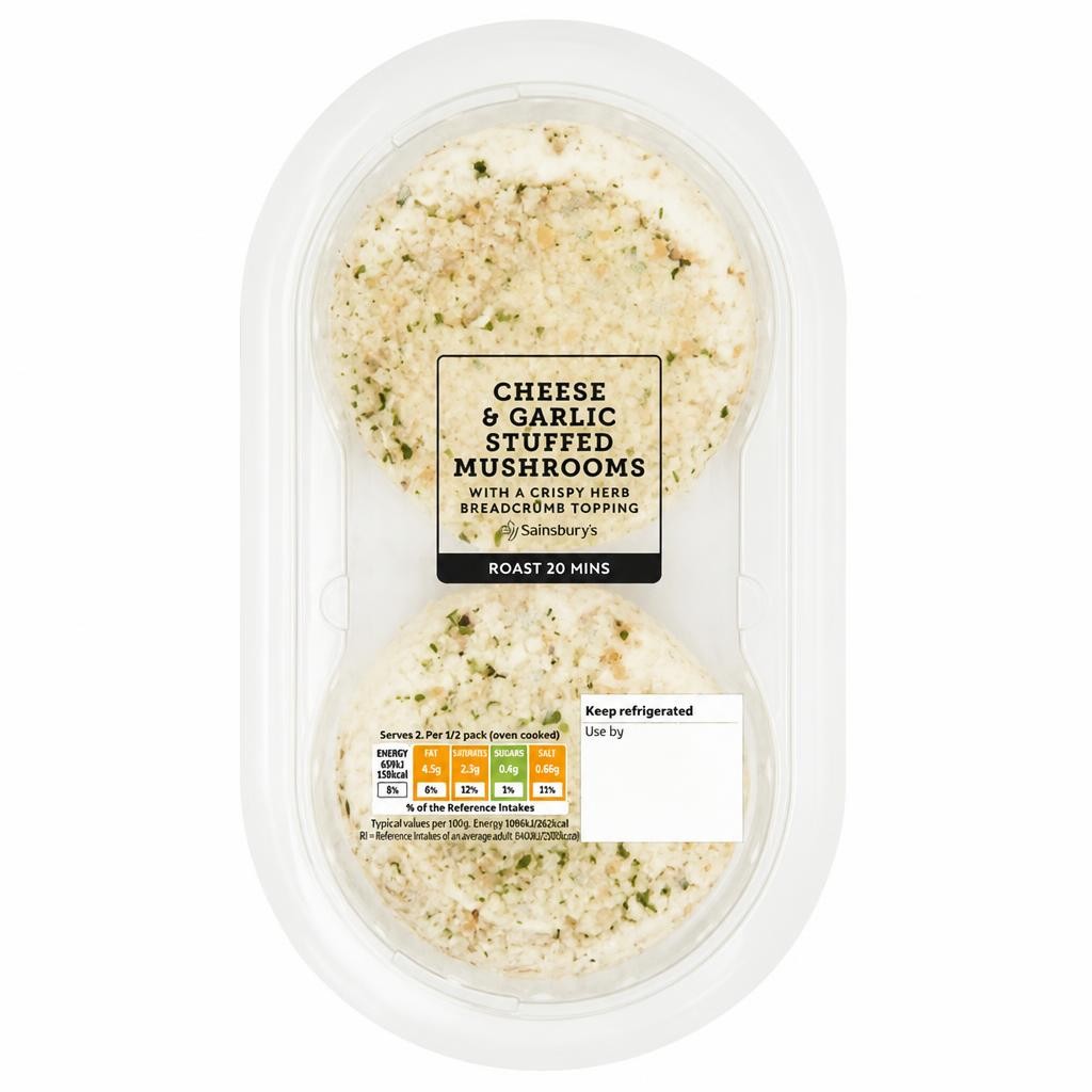 Sainsbury's Cheese & Garlic Mushrooms 200g
