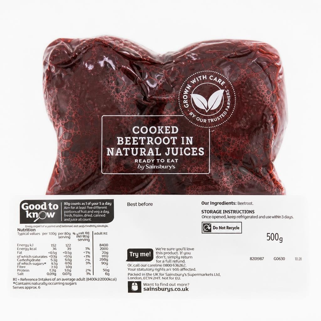 Sainsbury's Cooked Beetroot in Natural Juices 500g