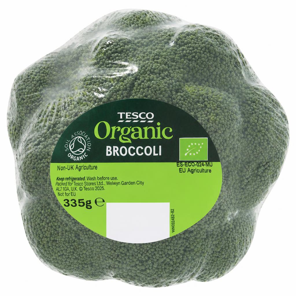 Tesco Organic Broccoli 335G