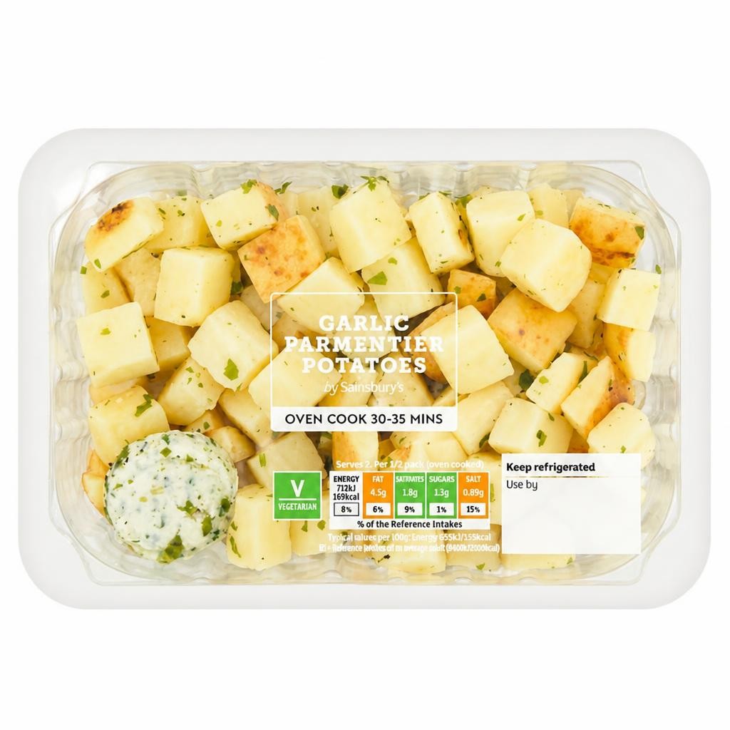 Sainsbury's Garlic Parmentier Potatoes 400g