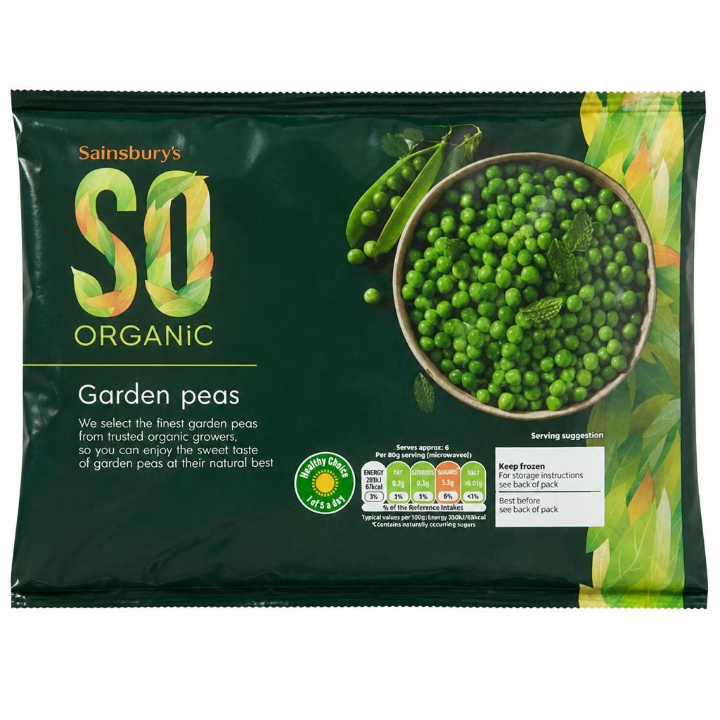 Sainsbury's So Organic Garden Peas 500g