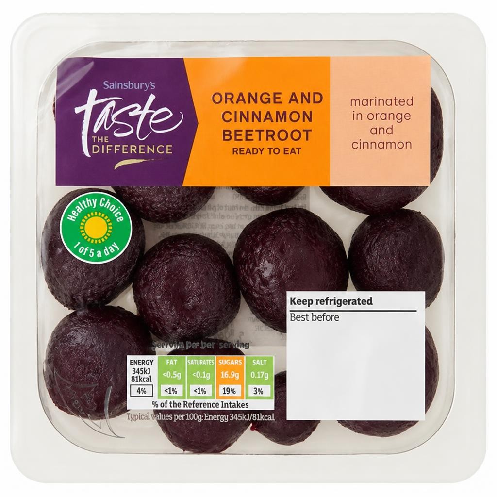 Sainsbury's Orange & Cinnamon Beetroot, Taste the Difference 200g