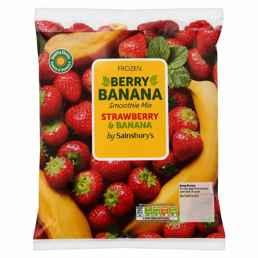 Sainsbury's Frozen Berry Banana Smoothie Mix Strawberry & Banana 450g