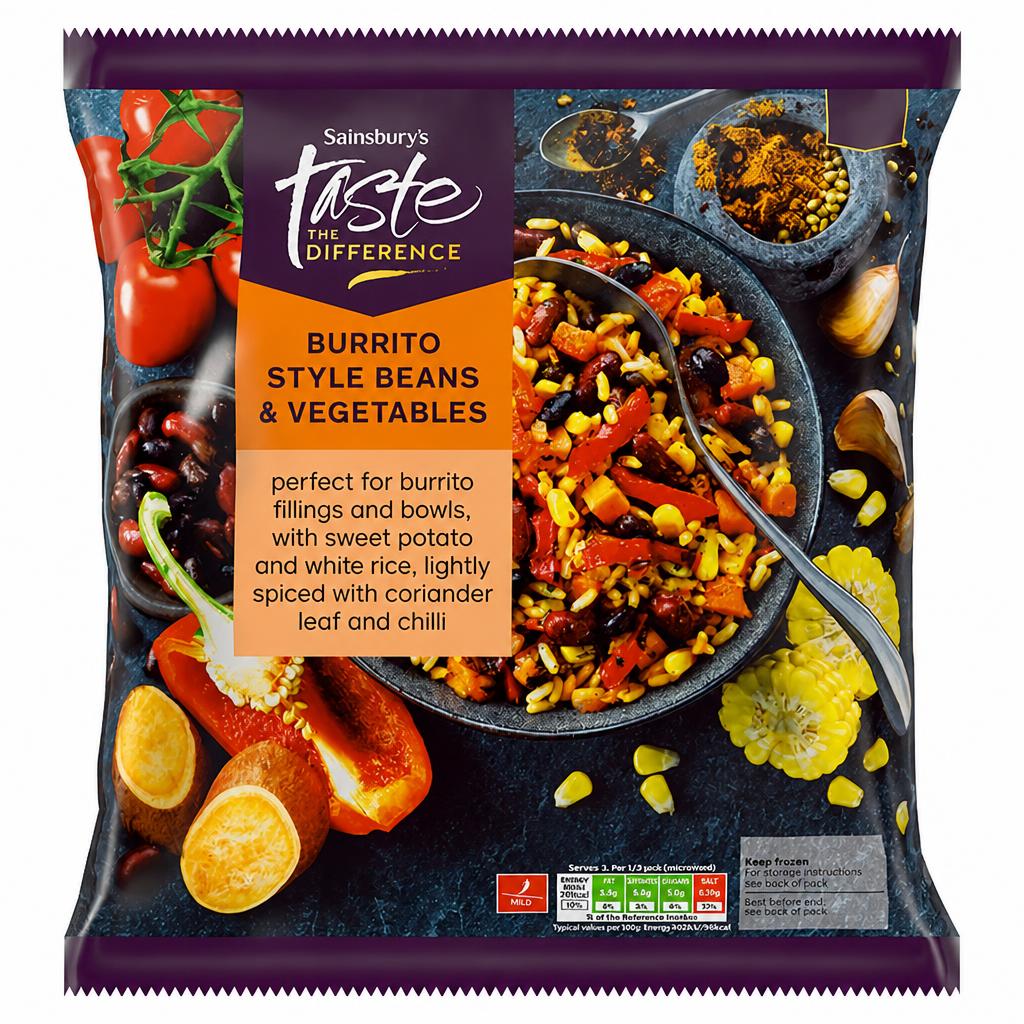 Sainsbury's Burrito Style Beans & Vegetables, Taste the Difference 600g