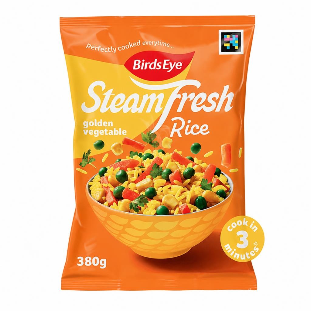 Birds Eye 2 x 380g Steamfresh Golden Microwave Rice Steam Bags