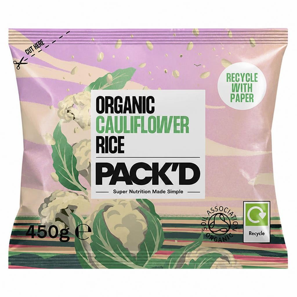 PACK'D Organic Cauliflower Rice 450g