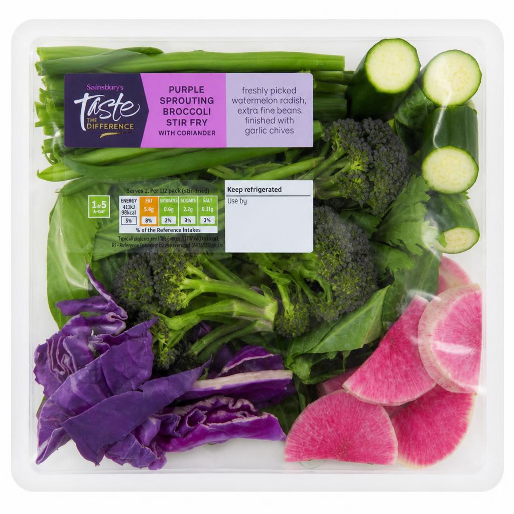 Sainsbury's Purple Sprouting Broccoli Stir Fry with Coriander, Taste the Difference 220g
