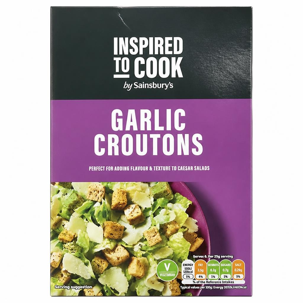 Sainsbury's Garlic Croutons, Inspired to Cook 150g