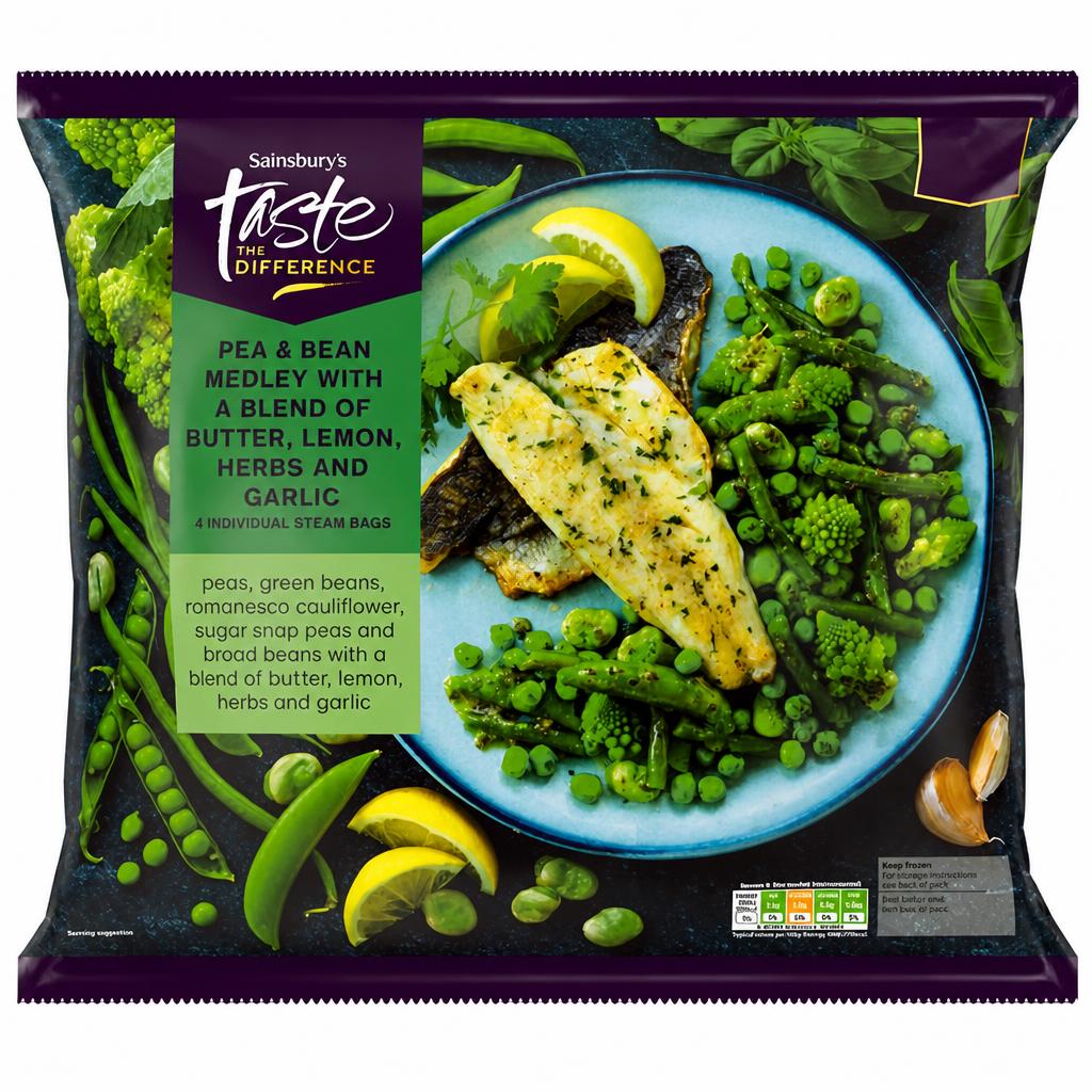 Sainsbury's Pea & Bean Medley, Taste the Difference 4 x 150g
