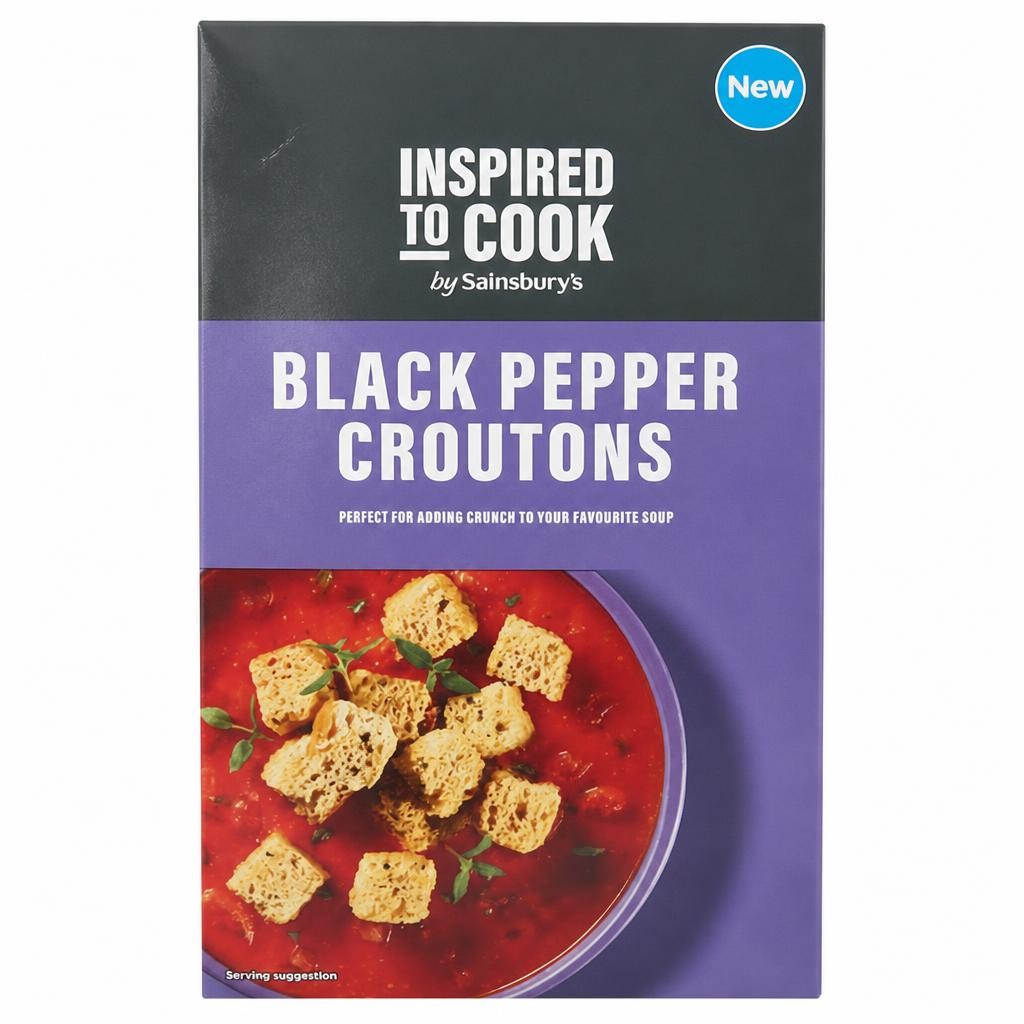 Sainsbury's Black Pepper Croutons, Inspired to Cook 150g