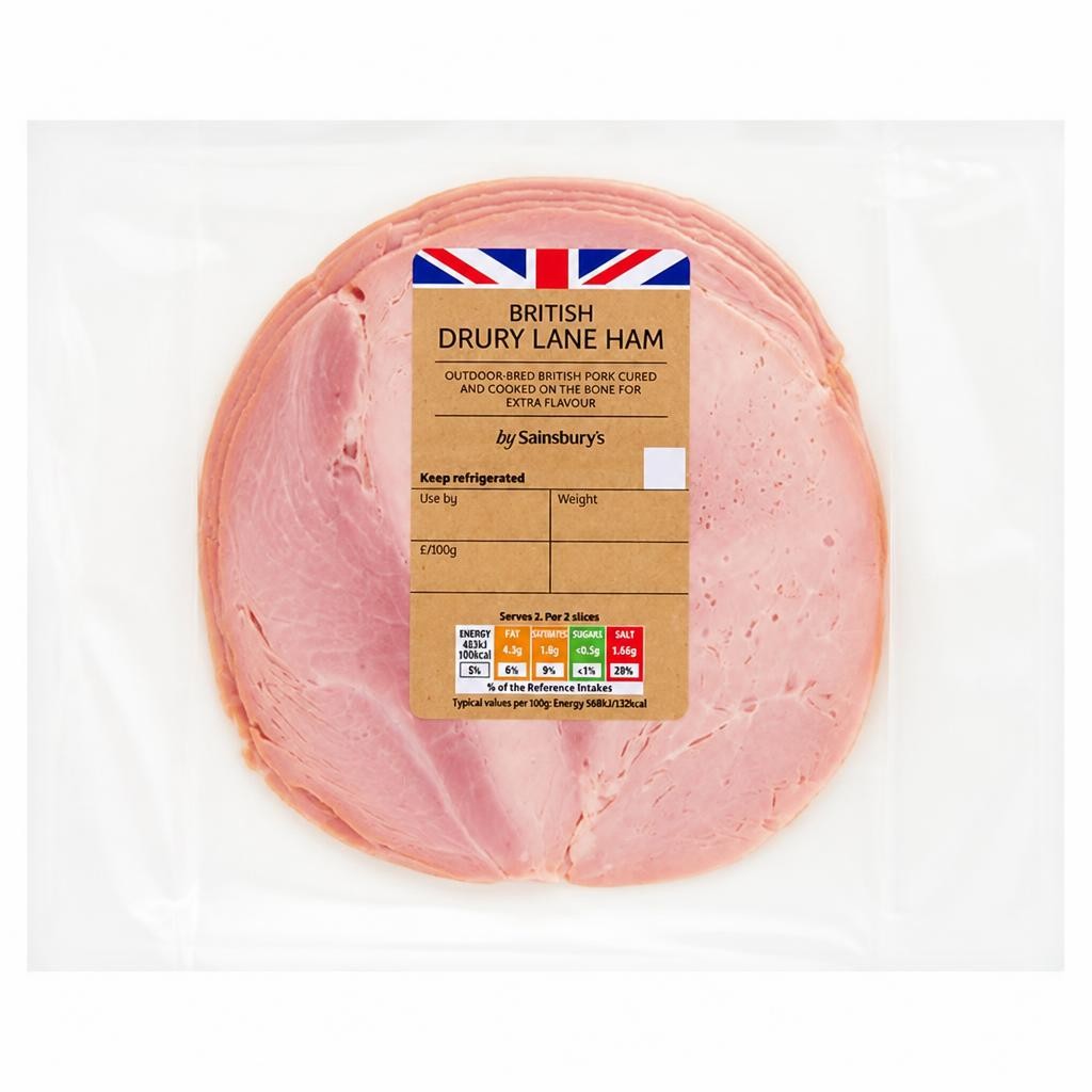 Deli Express British Drury Lane Cooked Ham Slices x4 150g