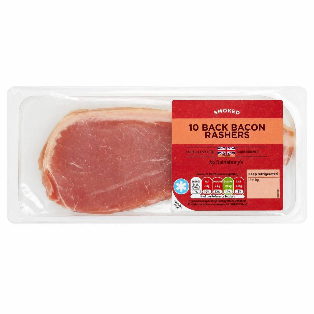 Sainsbury's Smoked Back Bacon Rashers x10 300g