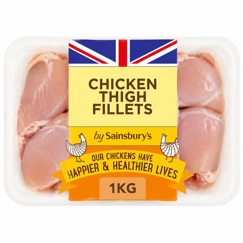 Sainsbury's 1kg British Chicken Thigh Fillets