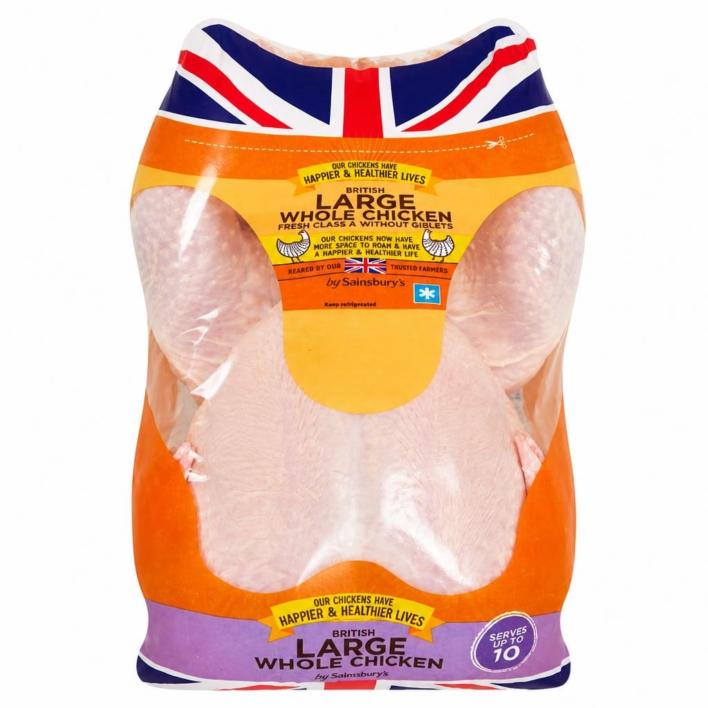 Sainsbury's (Approx. 2.2kg) British Fresh Large Whole Chicken
