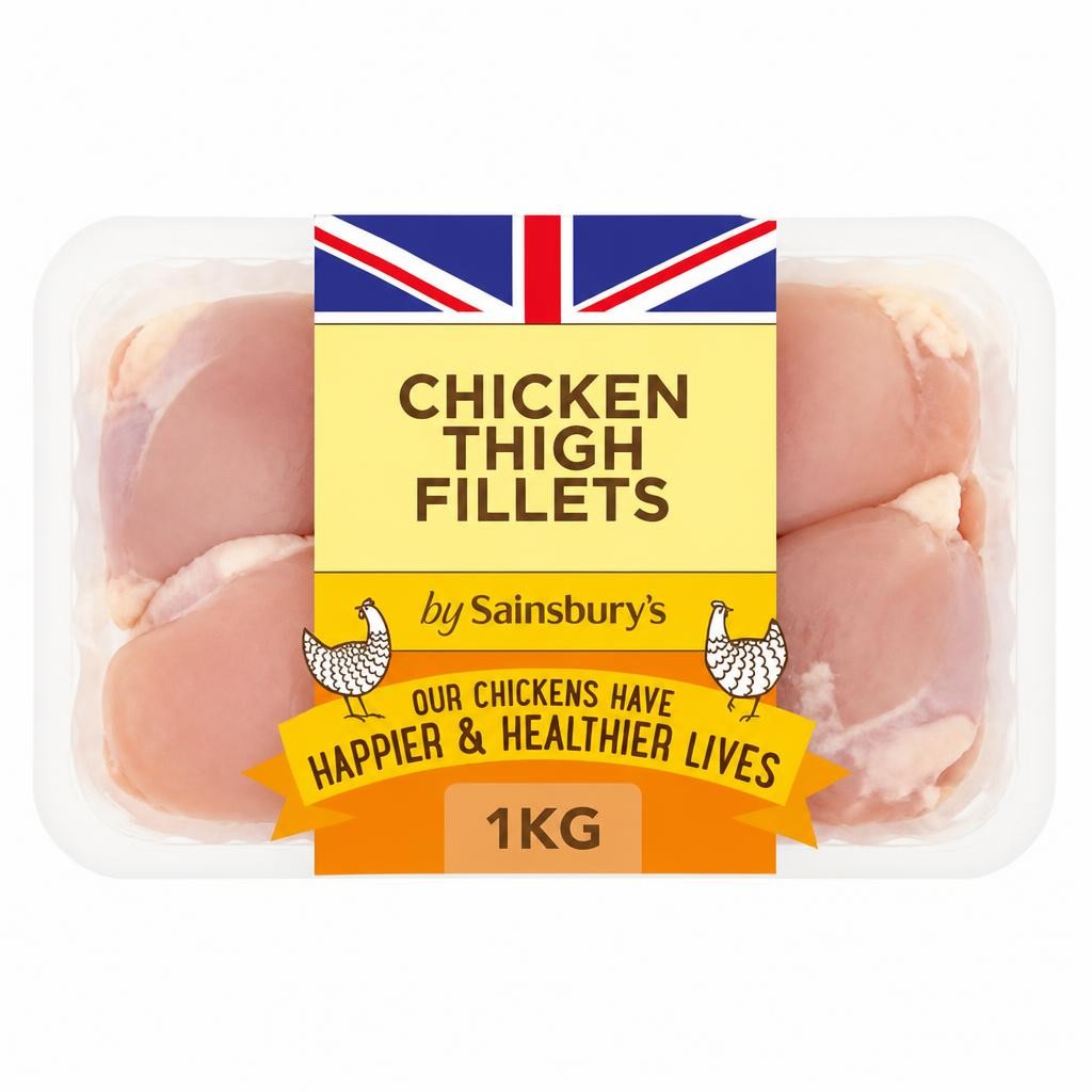 Sainsbury's 1kg British Fresh Chicken Skin on Thighs