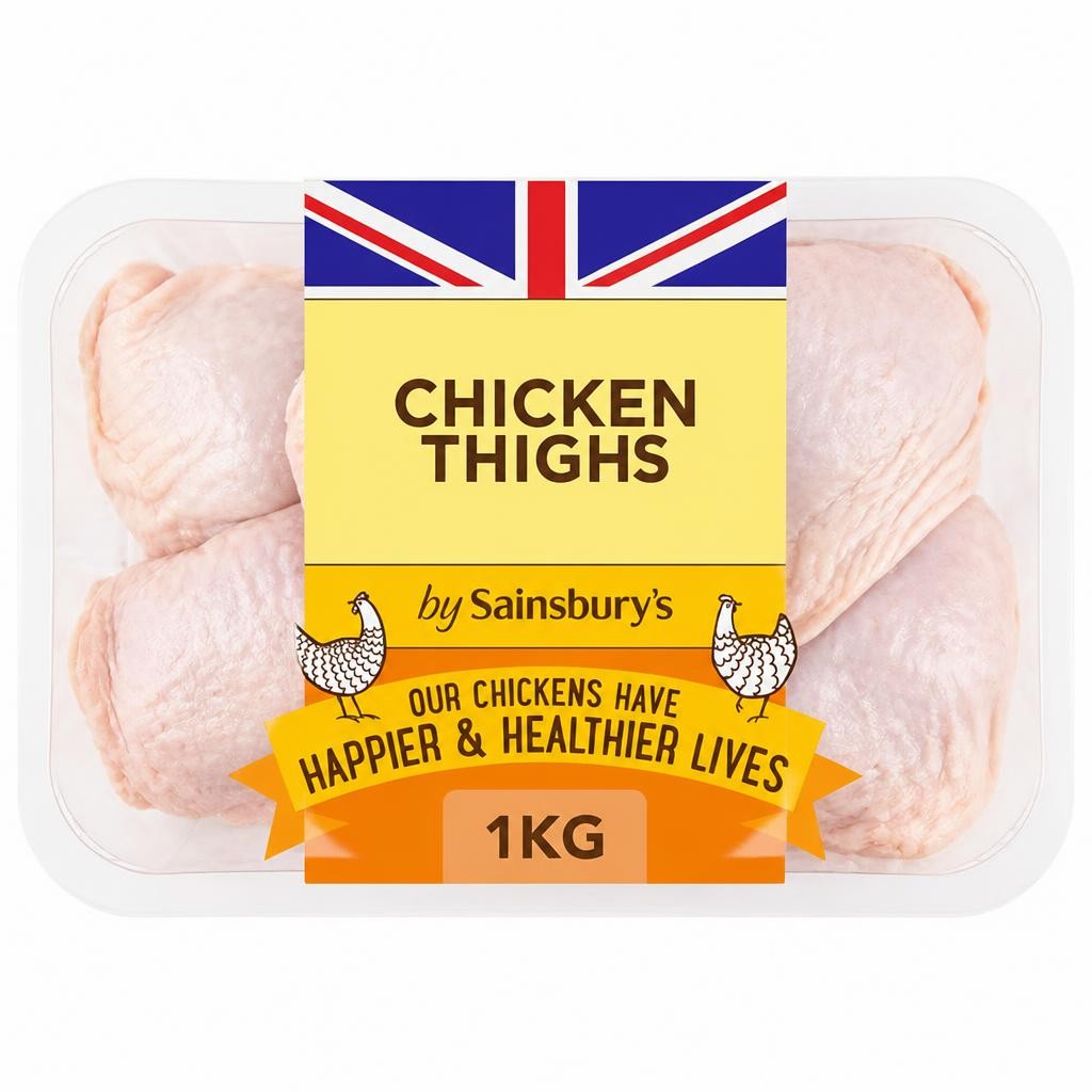 Sainsbury's 1kg British Fresh Chicken Skin on Thighs