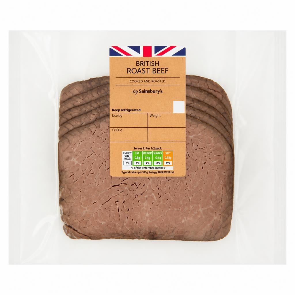 Deli Express Roast Cooked British Beef Slices x5 130g