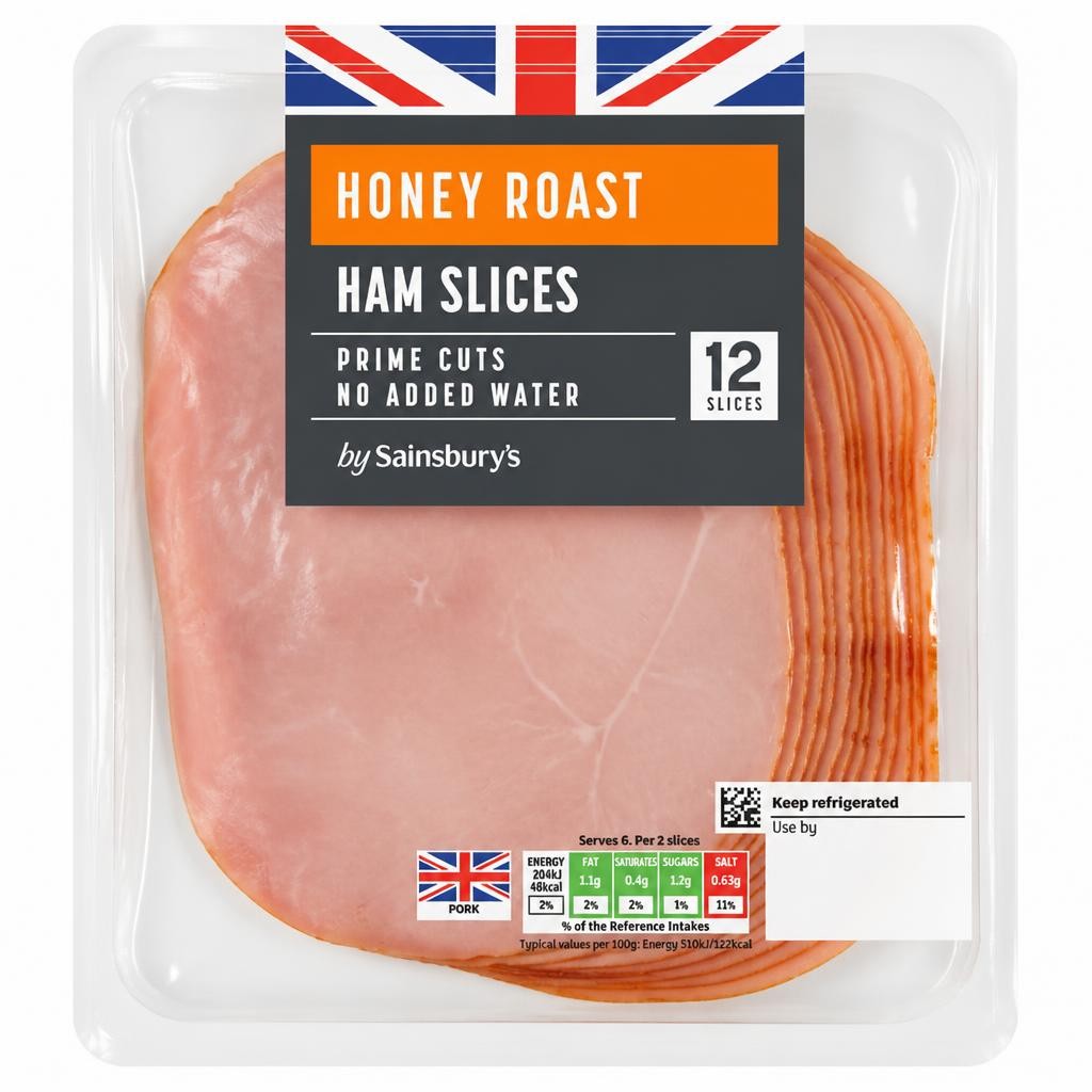 Sainsbury's 12 Honey Roast Ham Slices 240g
