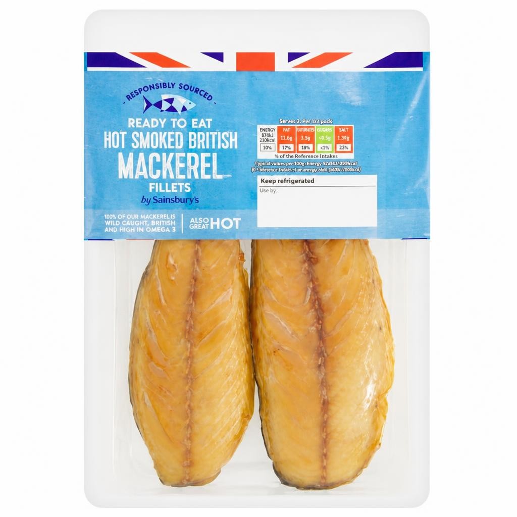 Sainsbury's British Smoked Mackerel Fillets 140g