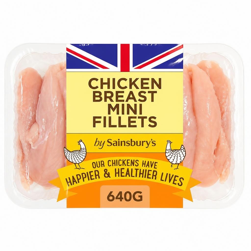 Sainsbury's 640g British Fresh Chicken Breast Mini Fillets